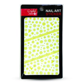 Crystal Nails - Adesivo Unghie - Fiocco Di Neve Dorato (F284-Gold)