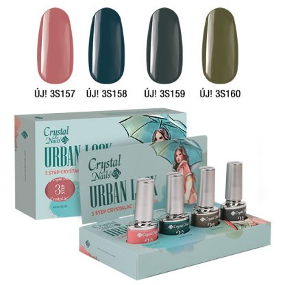 Crystal Nails - 3 Step Crystalac Kit - Urban Look - 4x4ml