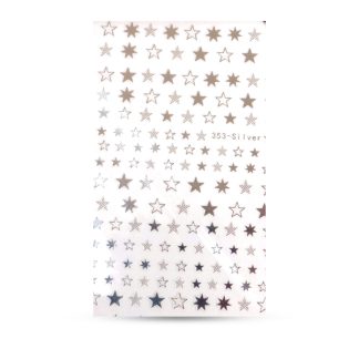 Crystal Nails - Adesivo Unghie - Stelle Argento (353-Silver)