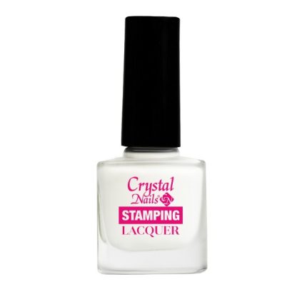 Crystal Nails - Stamping Lacquer - White - 4ml