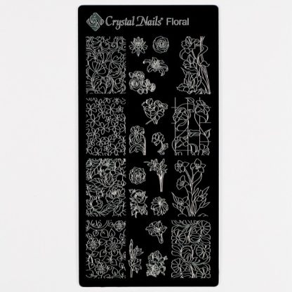 Crystal Nails - Stamping Plate - Floral
