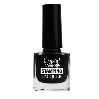 Crystal Nails - Stamping Lacquer - Black - 4ml