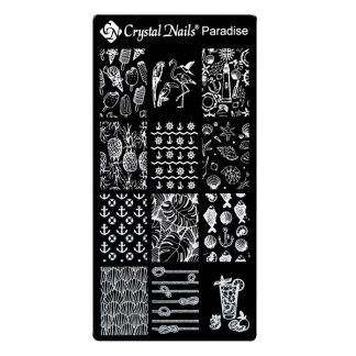 Crystal Nails - Stamping Plate - Paradise