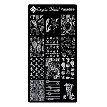 Crystal Nails - Stamping Plate - Paradise