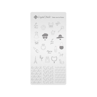 Crystal Nails - Stamping Plate - Take Me to Paris