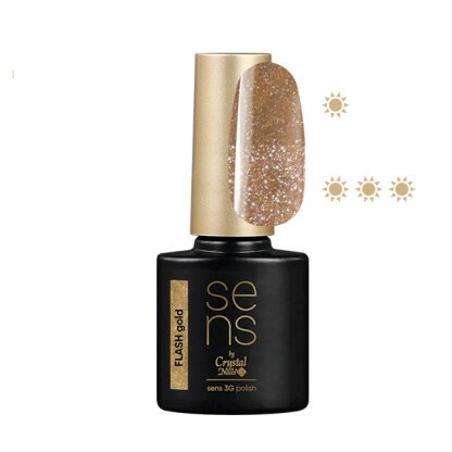 Crystal Nails - Sens 3g Polish - Flash Gold - 4ml