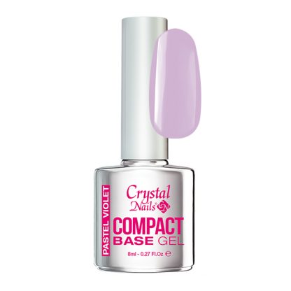Crystal Nails - Compact Base Gel - Pastel Violet - 8ml