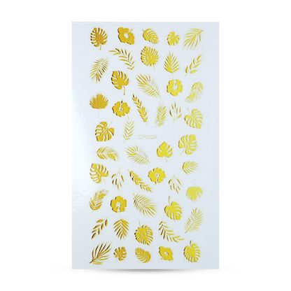 CRYSTAL NAILS - ADESIVO PER UNGHIE (dp2026-Gold) TROPICAL VACATION
