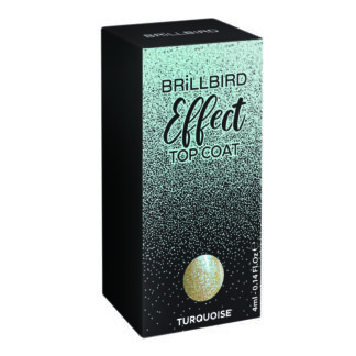 Brillbird - Effect Top Coat - Turquoise - 4ml