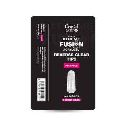Crystal Nails - Xtreme Fusion Acrylgel - Reverse Clear Tips Reusable - 140pz
