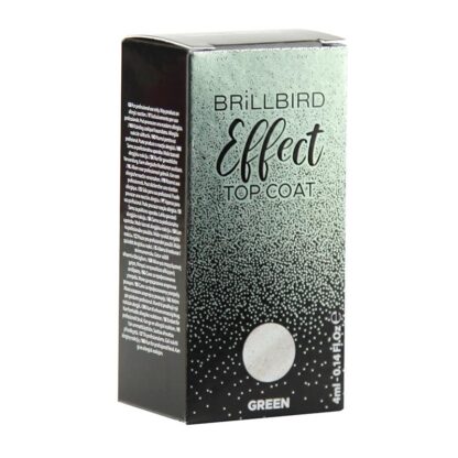 Brillbird - Effect Top Coat - Green - 4ml