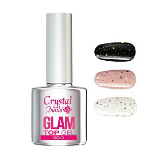 Crystal Nails - Glam Top Gel - Gold - 4ml