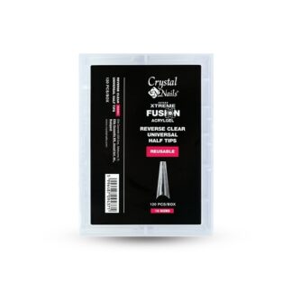 Crystal Nails - Xtreme Fusion Acrylgel - Reverse Clear Universal Half Tip - 120pz