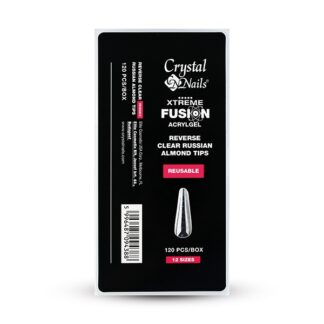 Crystal Nails - Xtreme Fusion Acrylgel - Reverse Clear Russian Almond Tip - 120pz