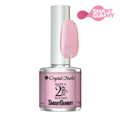 Crystal Nails - SmartGummy Base Gel - #6 Shimmer Rose - 8ml