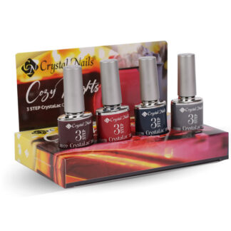 Crystal Nails - 3 Step Crystalac Kit - Cozy Nights - 4x4ml