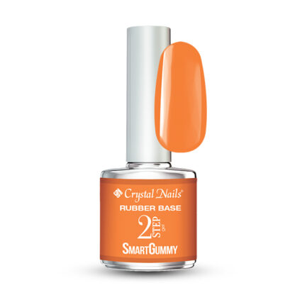 Crystal Nails - 2S SMARTGUMMY RUBBER BASE GEL - NR35 GLOWY ORANGE 8ML