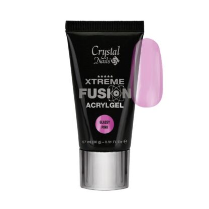 Crystal Nails - Xtreme Fusion Acrylgel - Glassy Pink - 30g