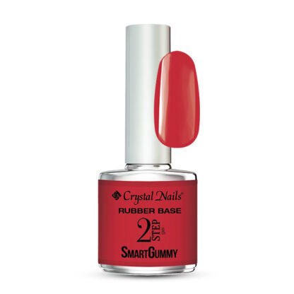 Crystal Nails – 2S SMARTGUMMY RUBBER BASE GEL - NR36 FIERY RED 8ML