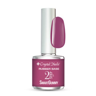 Crystal Nails – 2S SMARTGUMMY RUBBER BASE GEL - NR38 ROSE VIOLET 8ML