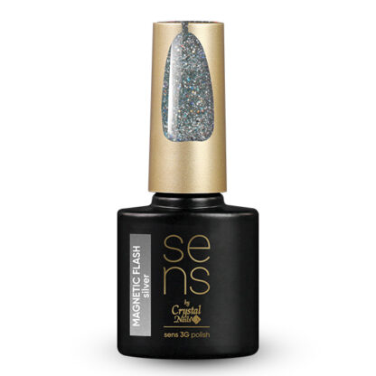 Crystal Nails - SENS 3G POLISH - MAGNETIC FLASH SILVER 4ML