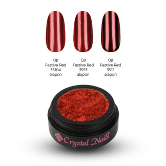 Crystal Nails - Chromirror - Festive Red