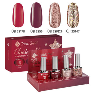 Crystal Nails - CHRISTMAS STARS 3 STEP CRYSTALAC SET (4X4ML)