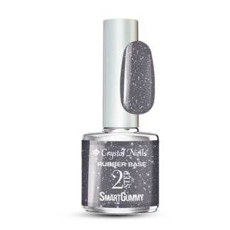 Crystal Nails - 2S SMARTGUMMY RUBBER BASE GEL - NR53 SHIMMER GREY 8ML