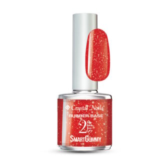 Crystal Nails - 2S SMARTGUMMY RUBBER BASE GEL - NR55 FESTIVE RED 8ML