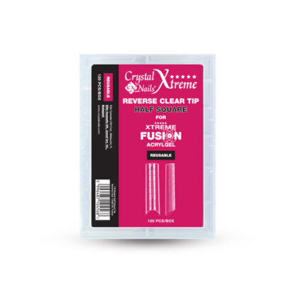Crystal nails - XTREME HALF SQUARE REVERSE CLEAR TIP XTREME FUSION ACRYLGEL HEZ - 120DB