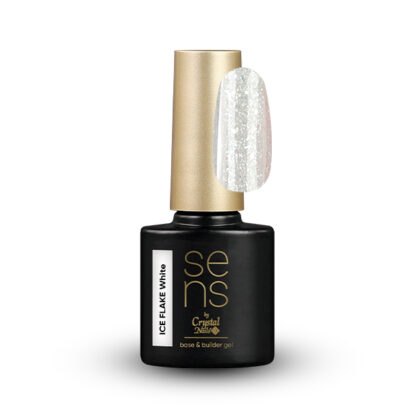 Crystal Nails - Sens Ice Flake Base Gel - White - 10ml