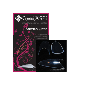 Crystal Nails - Tip Stiletto Clear - 100pz