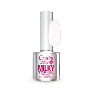 Crystal Nails – MILKY TOP GEL - WHITE 8ML