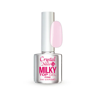 Crystal Nails – MILKY TOP GEL - PINK 8ML