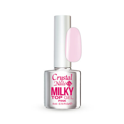 Crystal Nails – MILKY TOP GEL - PINK 8ML