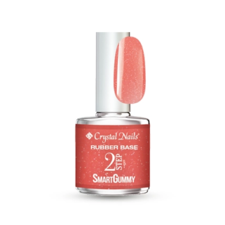 Crystal Nails - SmartGummy Base Gel - #62 Shimmer Coral - 8ml