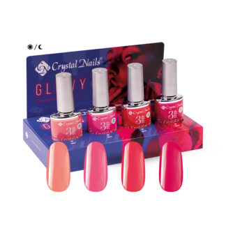 Crystal Nails - 3 Step Hema Free Kit - Glowy - 4x4ml