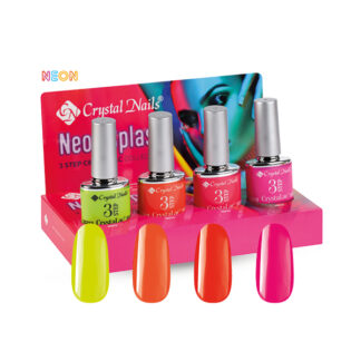 Crystal Nails - 3 Step Crystalac Kit - Neon Splash - 4x4ml