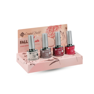 Crystal Nails - 3 Step Hema Free Kit - Fall In Love - 4x4ml