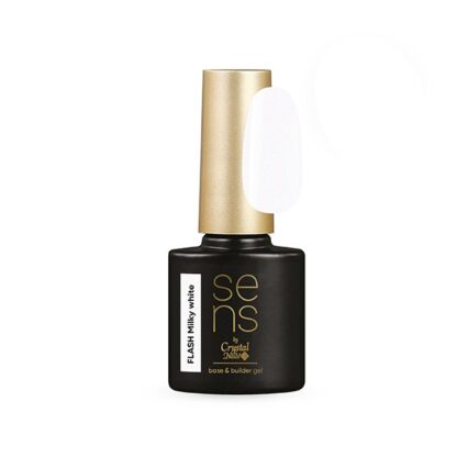 Crystal Nails - Sens Hema Free Base Gel - Flash Milky White - 10ml